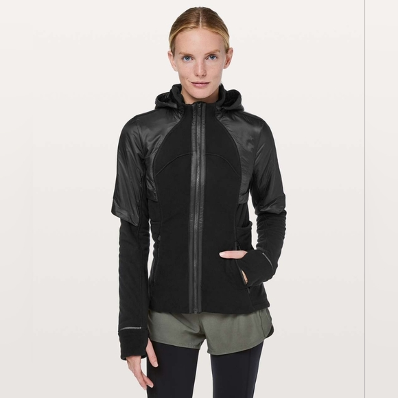 lululemon athletica Jackets & Blazers - Lululemon Women's Black Full-Zip Fleece Of Mind Jacket Size 6